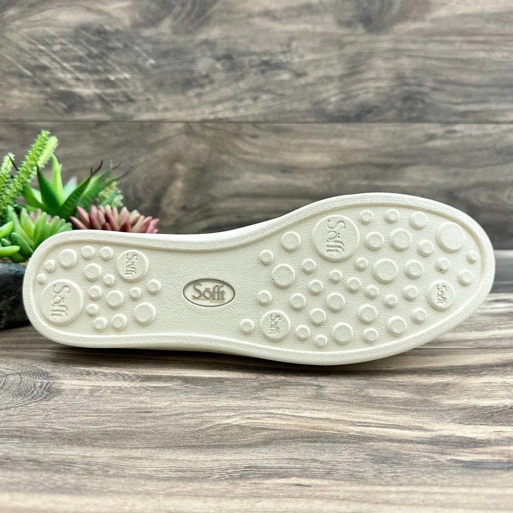 NIB Sofft Somers Moc 8.5M Light Gray Leather Sneaker Mules - Picture 8 of 11